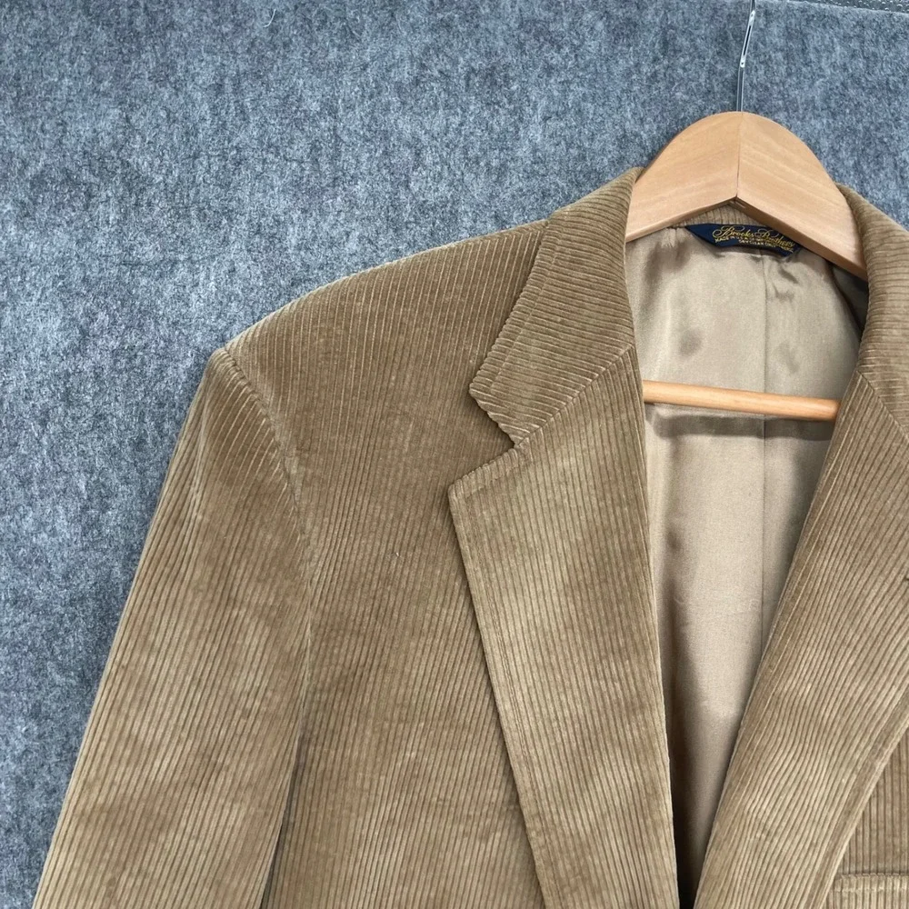 Brooks Brothers Corduroy Blazer Mens 44R Sport Coat Two Button Made in USA